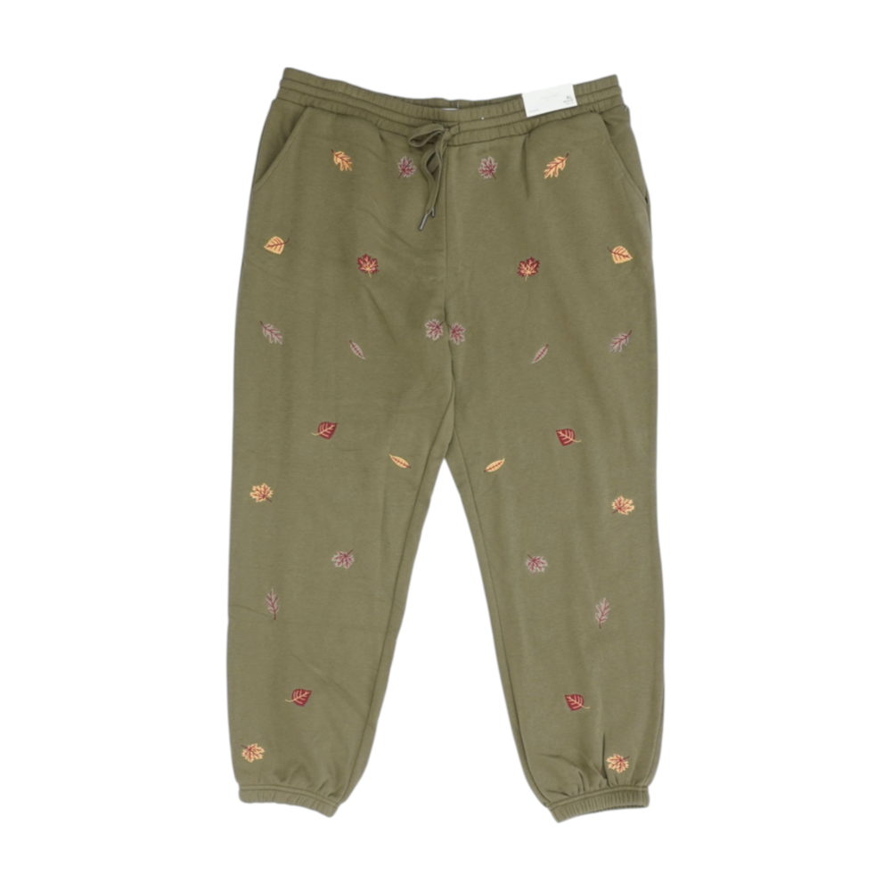 Olive Print Regular Pants