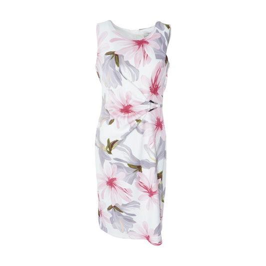 White Floral Midi Dress