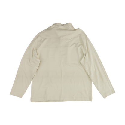 Beige Solid 1/4 Zip Pullover