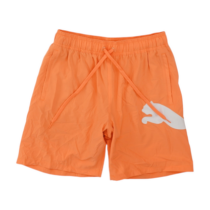 Orange Solid Active Shorts