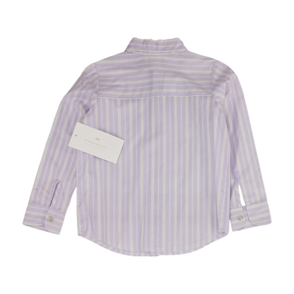 Lavender Striped Long Sleeve Button Down