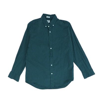 Green Check Long Sleeve Button Down