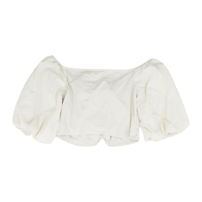 Beige Eyelet 3/4 Sleeve Blouse