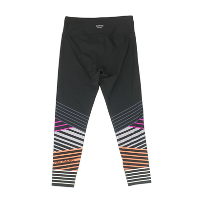 Black Striped Active Leggings