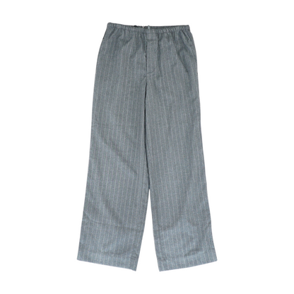 Gray Striped Wide Leg Pants
