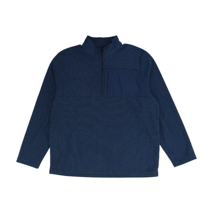 Navy Striped 1/4 Zip Pullover