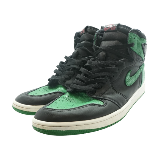 Pine Green and Black Jordan 1 Retro High High-Top Athletic Shoes