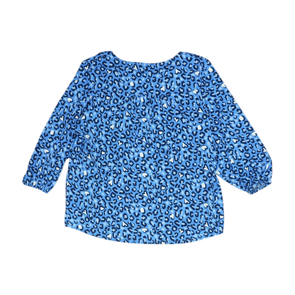 Blue Animal Print Blouse