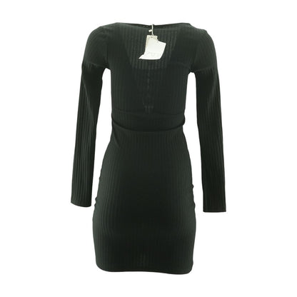 Black Striped Mini Dress