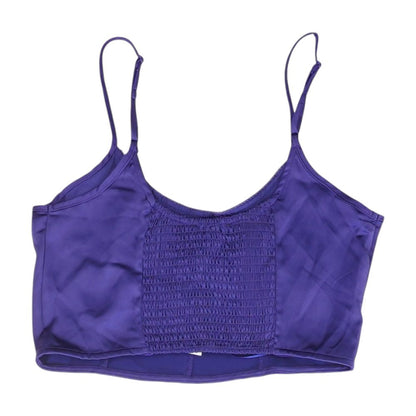 Purple Solid Sleeveless Blouse