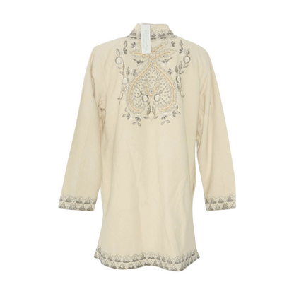Beige Abstract Cardigan