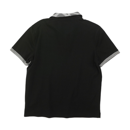 Black Solid Short Sleeve Polo