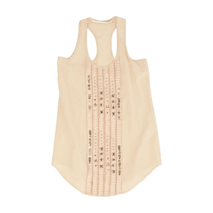 Pink Solid Sleeveless Blouse
