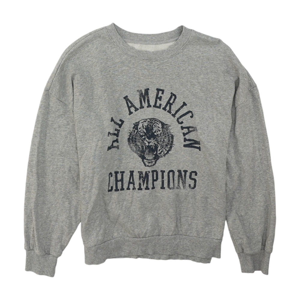 Gray Solid Pullover Sweater