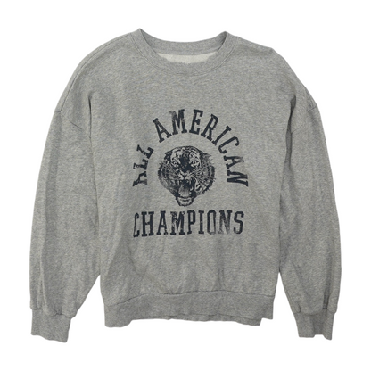 Gray Solid Pullover Sweater