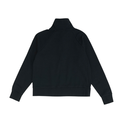 Black Solid 1/4 Zip Pullover