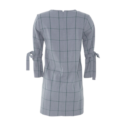 Gray Check Mini Dress