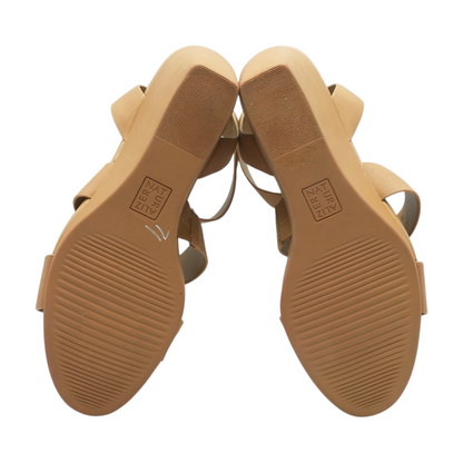 Tan Wedged Sandals