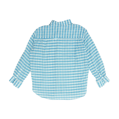 Blue Check Button Down