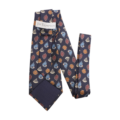 Navy Print Neck Tie