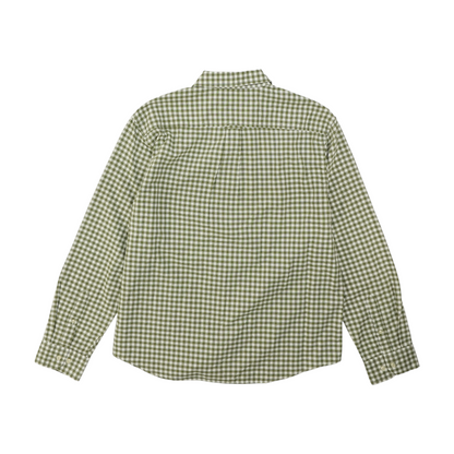 Green Check Long Sleeve Button Down