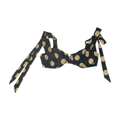 Black Polka Dot Swim Top