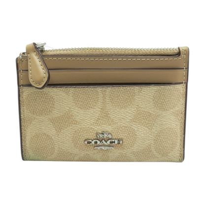 Beige Card Case Wallet