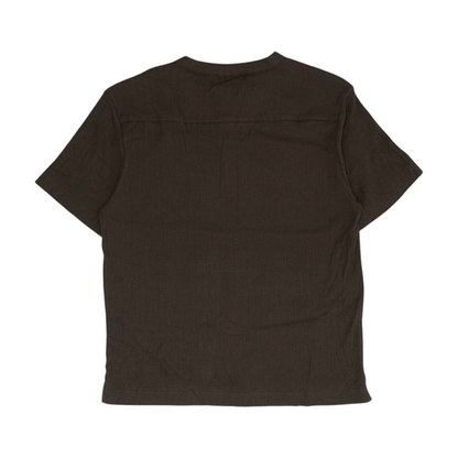 Brown Solid Henley T-Shirt