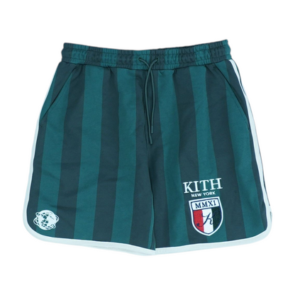 Green Striped Active Shorts