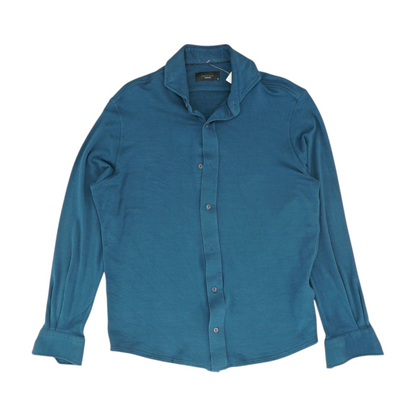 Teal Solid Flannel Button Down
