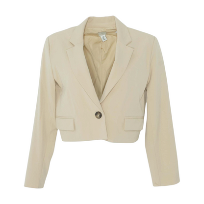 Tan Solid Blazer