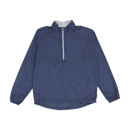 Blue Solid 1/4 Zip Pullover