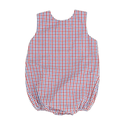 Red Ole Miss Rebels Check Sleeveless One-Piece