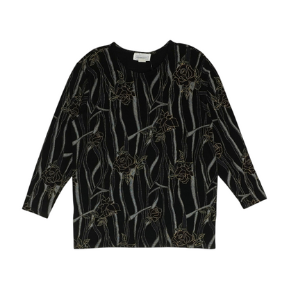 Black Floral Blouse