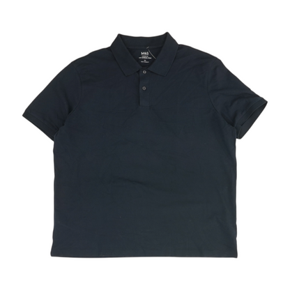 Navy Solid Short Sleeve Polo