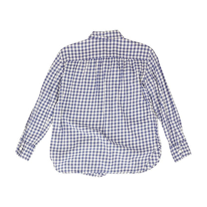 Navy Check Button Down