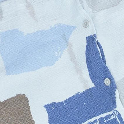 Multi Print Short Sleeve Button Down