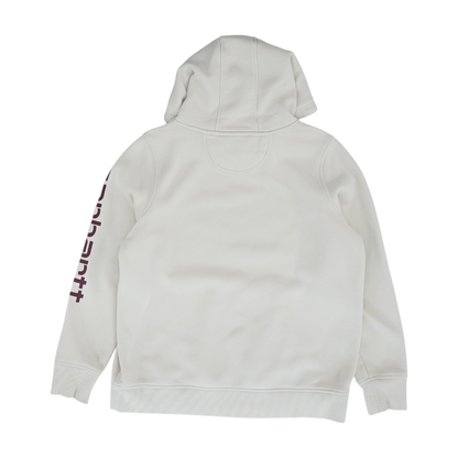 Beige Solid Hoodie Pullover
