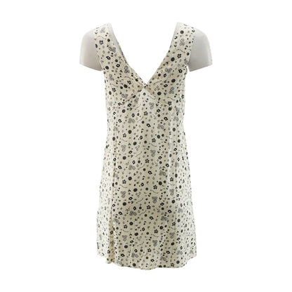 Beige Floral Mini Dress