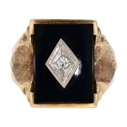 10K Yellow Gold Diamond Fashion Ring