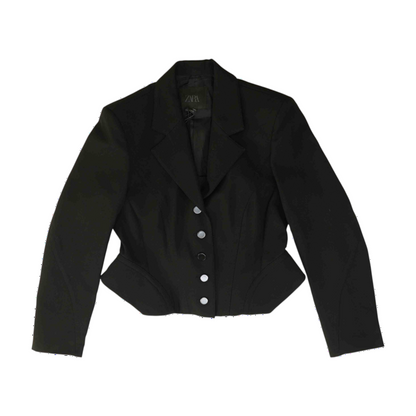 Black Solid Blazer