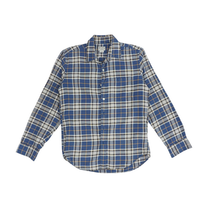 Blue Plaid Long Sleeve Button Down