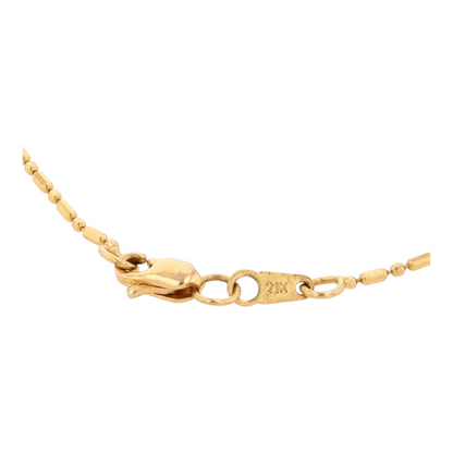 21K Yellow Gold Chain Bracelet