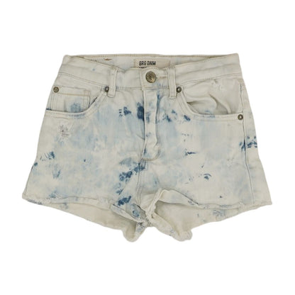 Ivory Tie Dye Denim Shorts