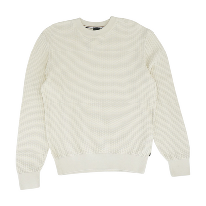 Cream Solid Pullover Sweater