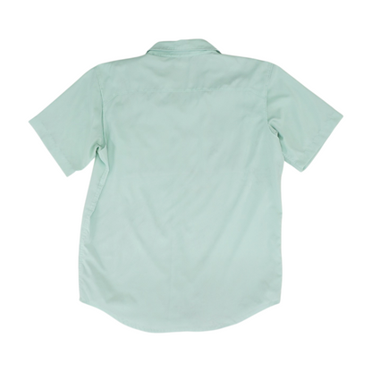 Green Solid Outdoor Button Down