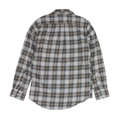 Gray Plaid Long Sleeve Button Down