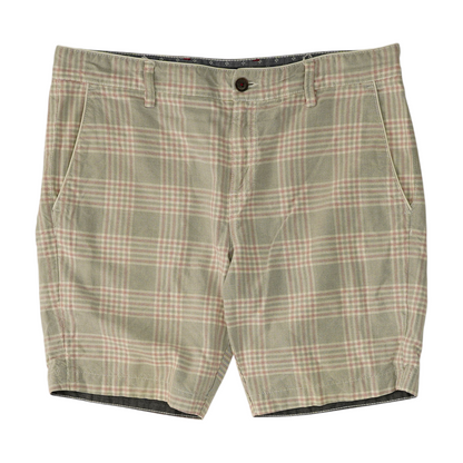 Gray Plaid Chino Shorts
