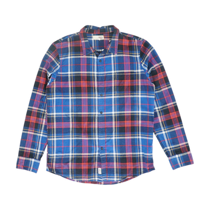 Blue Plaid Flannel Button Down