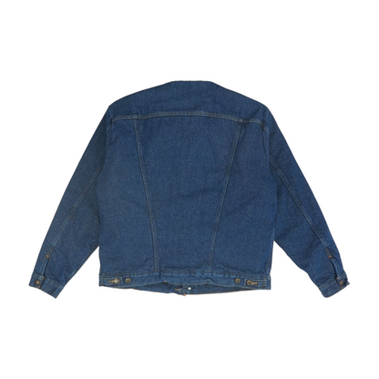 Blue Solid Denim Jacket